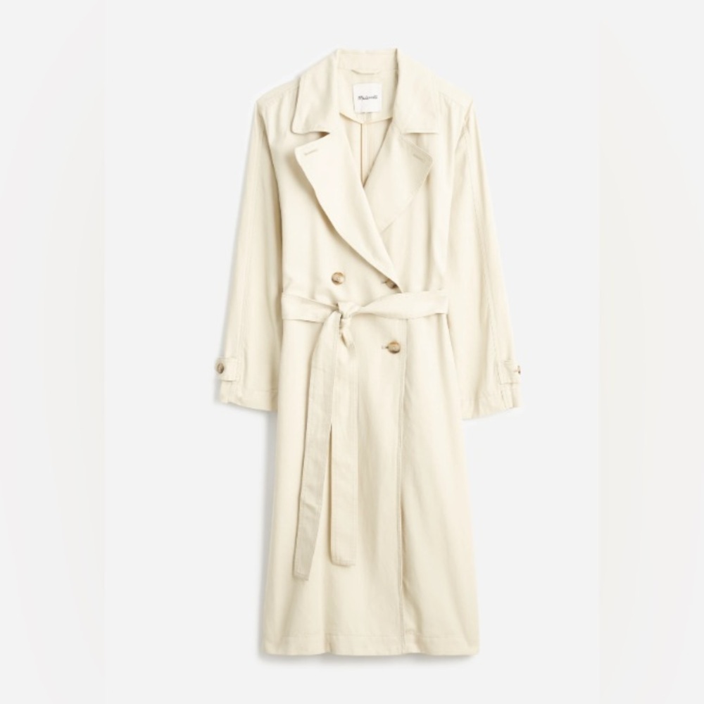 Madewell Belted Trench Coat in Drapey Twill - Picture 3 of 13